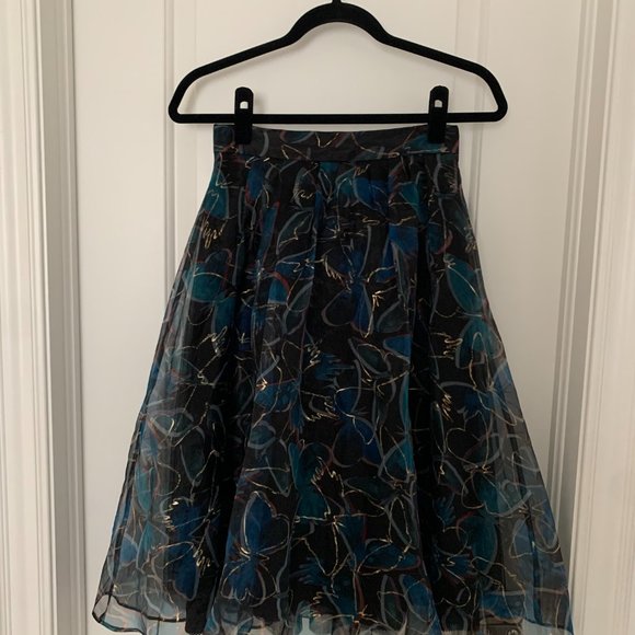 Moulinette Soeurs Anthropologie Butterfly Skirt Size O - Picture 5 of 7